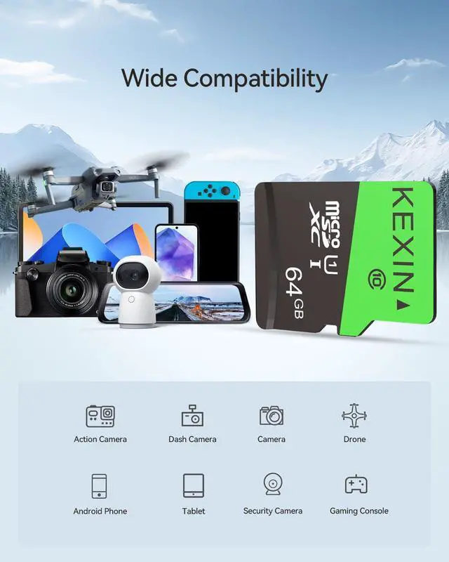 Alt view image 4 of 5 - KEXIN 3 * 64GB Micro SD Card Memory Card + KEXIN USB Hub 3.0 USB Splitter