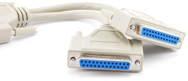 Alt view image 3 of 5 - CablesOnline 8 inch DB25 Parallel Male/Dual Female Y-Splitter Printer Cable (YS-005)