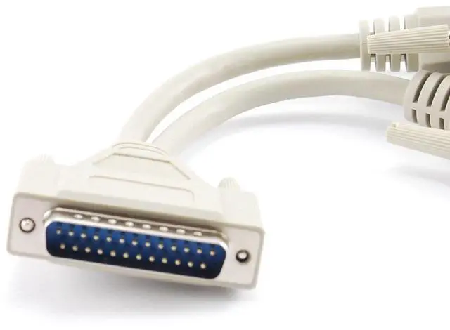 Alt view image 4 of 5 - CablesOnline 8 inch DB25 Parallel Male/Dual Female Y-Splitter Printer Cable (YS-005)