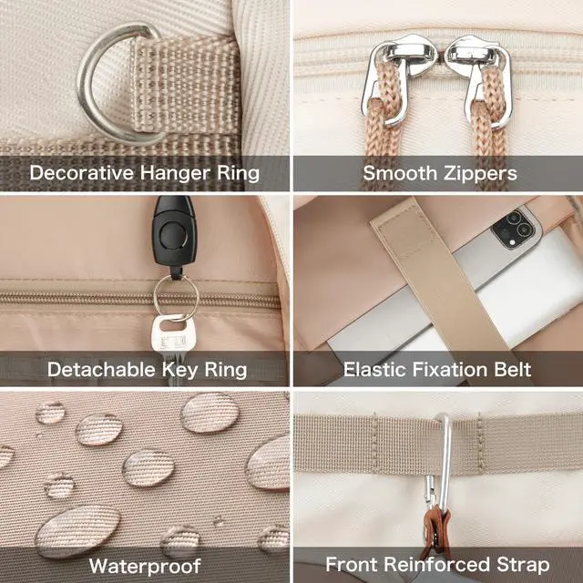 Alt view image 5 of 5 - School Laptop Backpack for Girls Boys: Casual Middle High School Backpacks 15.6 Inch College Bookbag with USB Charging Port Waterproof Travel Back Pack Cute Work Book Bag for Teens Students Women Men