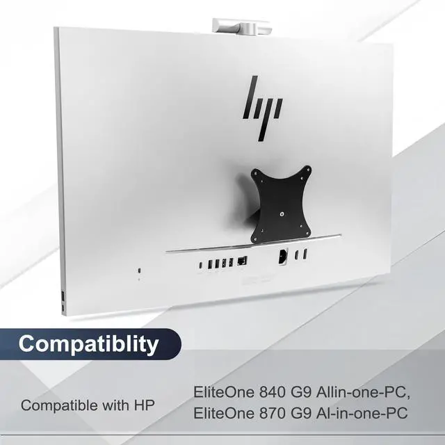 Alt view image 3 of 5 - Monitor Arm/Mount VESA Bracket Adapter Compatible with HP EliteOne 840 G9, 870 G9 All-in-One PC 100 * 100mm 75 * 75mm Black