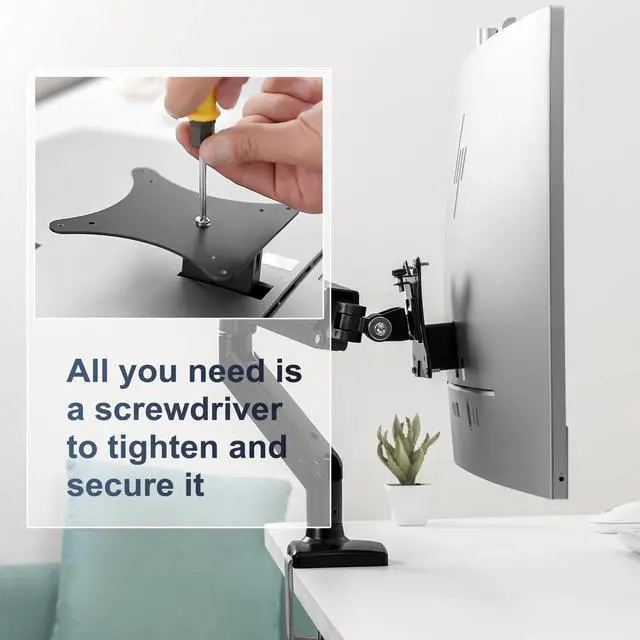 Alt view image 5 of 5 - Monitor Arm/Mount VESA Bracket Adapter Compatible with HP EliteOne 840 G9, 870 G9 All-in-One PC 100 * 100mm 75 * 75mm Black