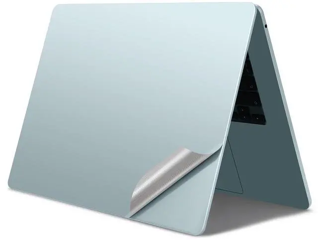 Alt view image 2 of 5 - 4 in 1 Ultra Thin 3M Vinyl Full Size Laptop Skin Cover Palm Rest Protector Sticker for 2025 MacBook Air 15 Inch M4 (Model: A3241) and 2023/2024+ MacBook Air 15" M2 M3 (Model: A2941/ A3114) - Blue