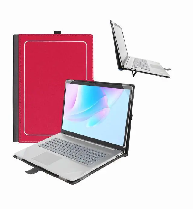 Main image of Honeymoon Case Cover for Samsung Galaxy Book 4 & Galaxy Book4/3 360 & Galaxy Book 2 Pro/Pro 360 & Galaxy Book Ion/Odyssey/Flex 15.6 inch Laptop,Multi-Angle Stand with Heat-Vent,Red