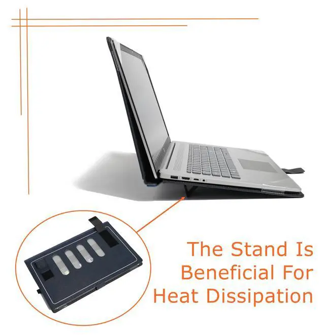 Alt view image 2 of 5 - Honeymoon Case Cover for Samsung Galaxy Book 4 & Galaxy Book4/3 360 & Galaxy Book 2 Pro/Pro 360 & Galaxy Book Ion/Odyssey/Flex 15.6 inch Laptop,Multi-Angle Stand with Heat-Vent,Red