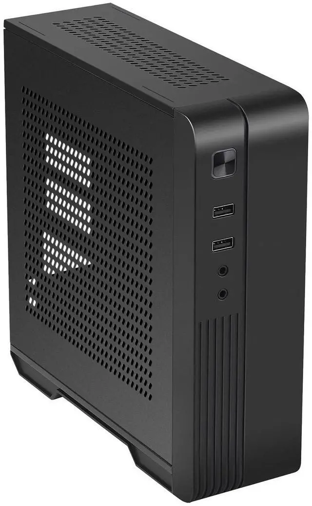 Main image of Mini ITX Case SFF Small Form Factor HTPC Case Mini Tower Computer Chassis Vented Panels SPCC 0.8MM Support ITX DTX Motherboards and 3.5" HDD Hung Behind Screen for Desktop PC