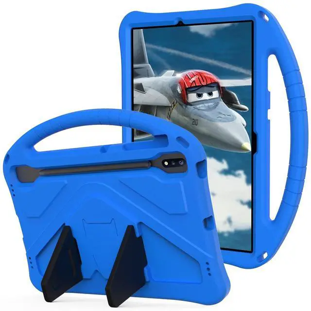Alt view image 2 of 5 - Dteck Case for Samsung Galaxy Tab S10+/S9+/S7/S8+, Kids-Friendly Lightweight EVA Shockproof Handle Stand Protective Case, Blue