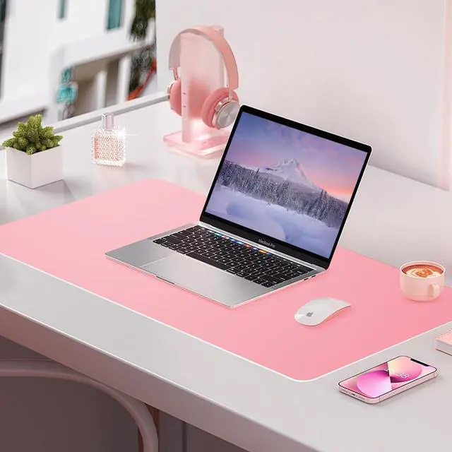 Alt view image 2 of 5 - AWELUX Dry Erase Mouse Pad, Real Writable & Erasable Desk Pad, Waterproof, Anti-Scratch, Heat Resistant Large Mouse Pad, Dry & Wet Erase Desk Mat, for Office Home Classroom (Pink, 27.6" x 13.8")