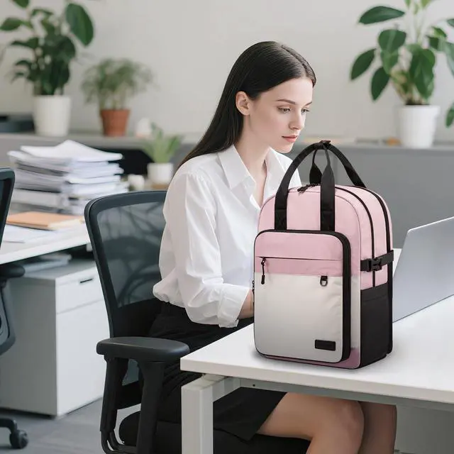 Alt view image 2 of 5 - LOVEVOOK Laptop Backpack for Women, 15.6 Inch Computer Backpack Purse, Casual Daypack Carry-On Personal Item Travel Bag, College Bookbook for Teen Girls Students Back to School