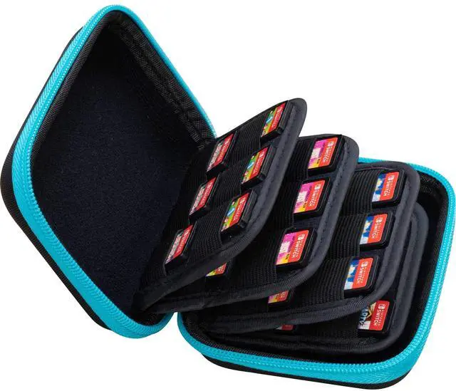 Alt view image 2 of 5 - ButterFox 45+12 Switch Game Case for Nintendo Switch (45 physical+12Micro SD digial slots), Switch Game Card Storage Holder or SD Memory Card Case (45 Blue/Black)