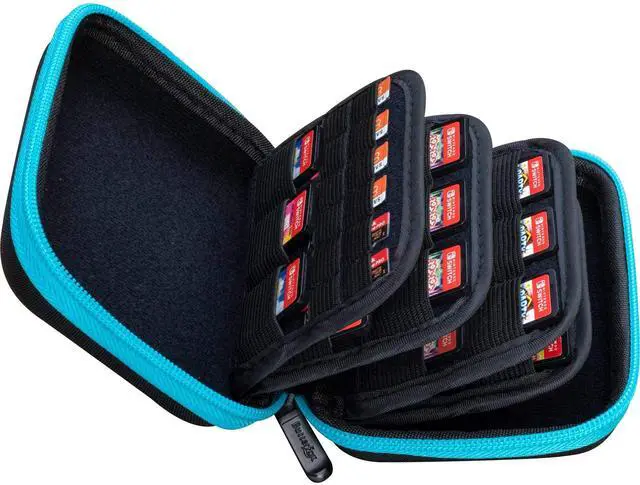 Alt view image 4 of 5 - ButterFox 45+12 Switch Game Case for Nintendo Switch (45 physical+12Micro SD digial slots), Switch Game Card Storage Holder or SD Memory Card Case (45 Blue/Black)
