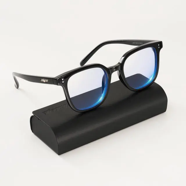 Alt view image 5 of 5 - AMBEYE TR90 Oversized Blue Light Blocking Glasses for Gaming, Office & Reading, Anti UV Protective Glasses for Drivers, Outdoor Activities, Men & Women(Black)