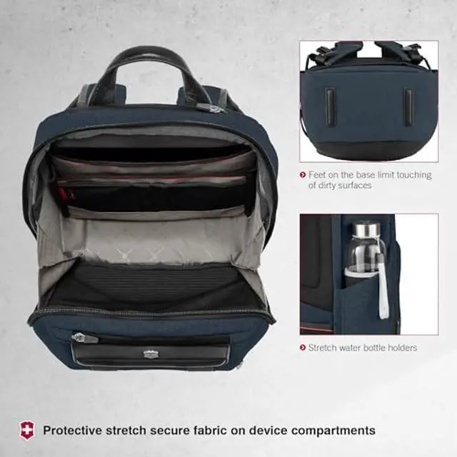 Alt view image 5 of 5 - Victorinox Architecture Urban2 City Backpack - Melange Blue/Black