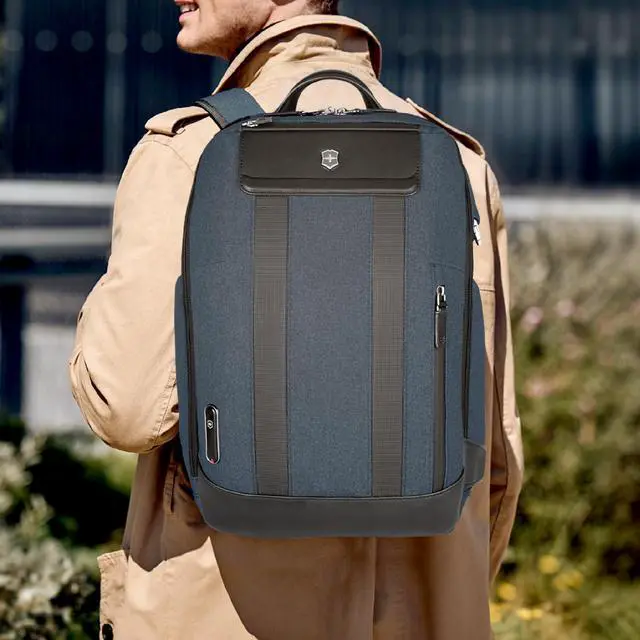 Alt view image 2 of 5 - Victorinox Architecture Urban2 City Backpack - Melange Blue/Black