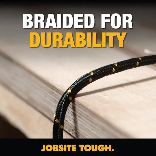 Alt view image 2 of 5 - DEWALT Heavy Duty 2-Pack Durable iPhone Charger Cord, [Apple MFi Certified] 4ft Long Charging Cable, Compatible Apple Lightning to USB Cable, Fast Charging Cords for iPhone 14/13/12/11/13 Pro/13 Max