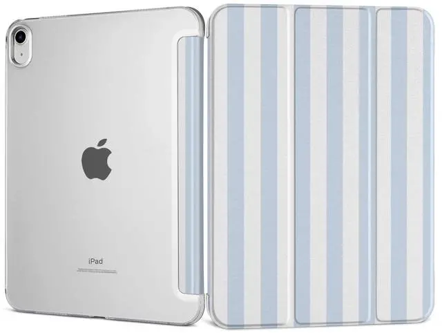 Main image of DONGKE for iPad 11th Generation Case 11 Inch 2025 (A16 Chip) & iPad 10th Generation 10.9 Inch 2022, Slim Foldable Stand Hard PC Translucent Back Shell Smart Cover - [Auto Wake/Sleep] - Stripes