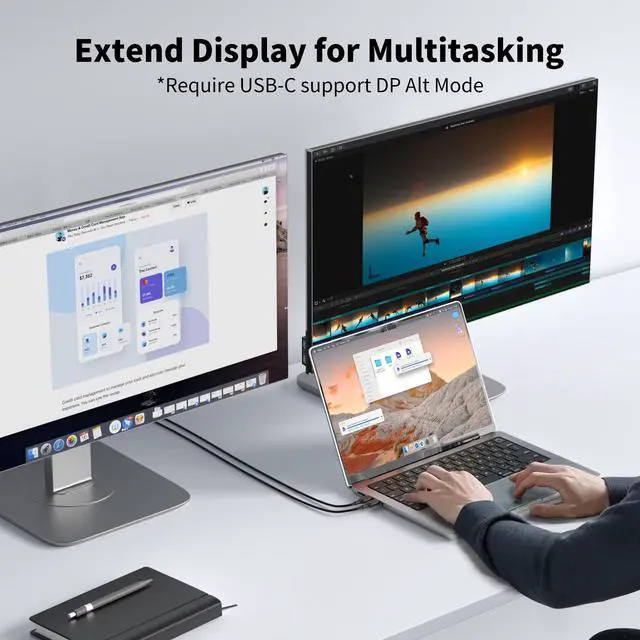 Alt view image 4 of 5 - fairikabe AR Glasses Cable USBC to USBC 2M / 6.6FT, 4K60Hz USB C Display Cable for AR Glasses USB-C Monitor Portable Monitors, 10GB 60W 4K Video Cable for Xreal One, Xreal Air and More