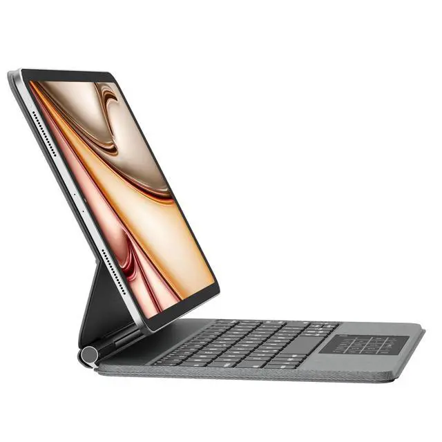 Alt view image 2 of 5 - edaiser Wireless Magic Keyboard Case for Apple iPad Air 11-inch (M3-M2) & iPad Air 5th/4th Gen & iPad Pro 11 inch (2022-2018): Smart Multi-Touch Trackpad, RGB Backlit, Texture Gray