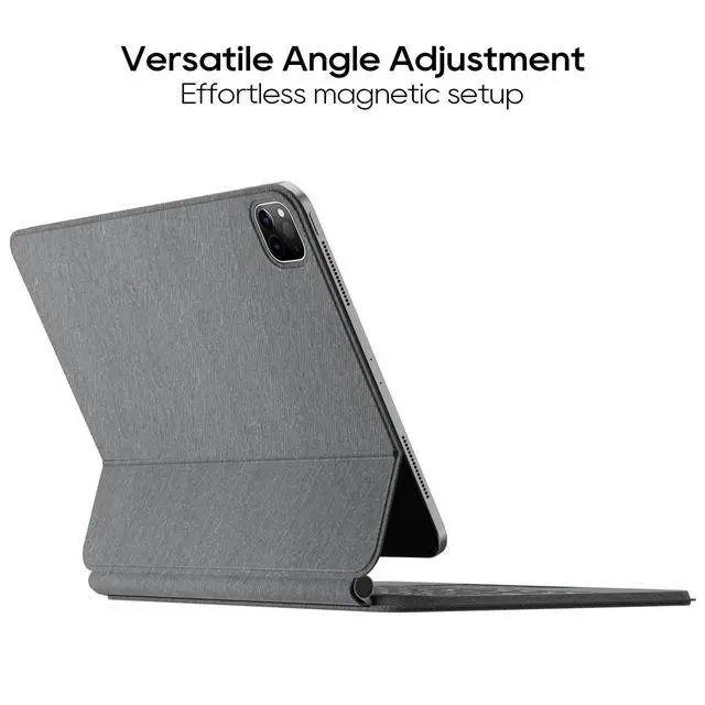 Alt view image 3 of 5 - edaiser Wireless Magic Keyboard Case for Apple iPad Air 11-inch (M3-M2) & iPad Air 5th/4th Gen & iPad Pro 11 inch (2022-2018): Smart Multi-Touch Trackpad, RGB Backlit, Texture Gray