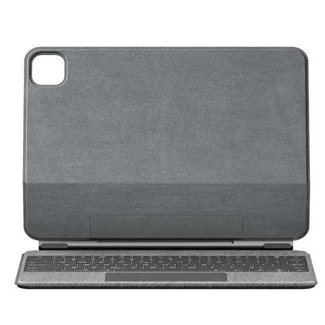 Alt view image 4 of 5 - edaiser Wireless Magic Keyboard Case for Apple iPad Air 11-inch (M3-M2) & iPad Air 5th/4th Gen & iPad Pro 11 inch (2022-2018): Smart Multi-Touch Trackpad, RGB Backlit, Texture Gray