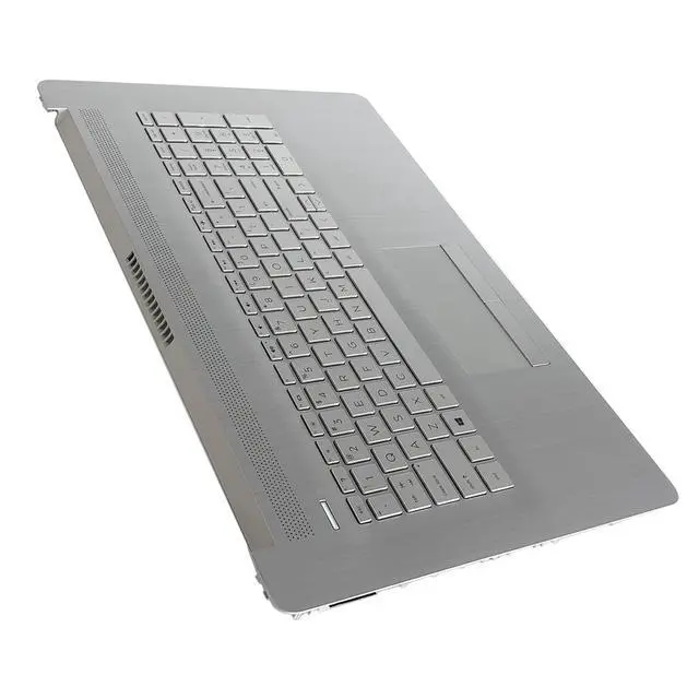 Alt view image 4 of 5 - Replacement for HP 17t-by 17z-ca 17-by 17-ca Laptop Upper Top Cover Case Palmrest Not-Backlit Keyboard Touchpad Assembly Part with ODD L92785-001 2020 Year, Silver, 17.3 inch