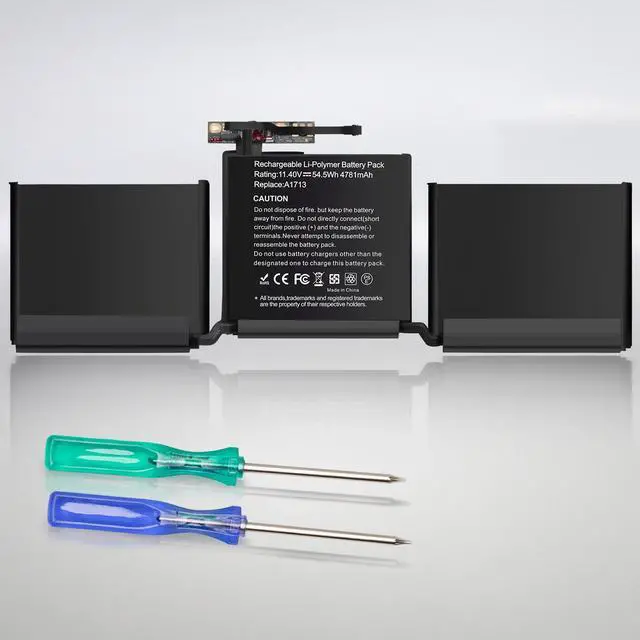 Alt view image 2 of 5 - CSEXCEL A1708 A1713 Laotop Battery Compatible with Mac Book Pro 13 Inch A2159(2019) A2289(Mid 2020) A2338(2020,2022) A1708(Mid2017,Late 2016) EMC 2978 3301 3164 020-0094611.4V 54.5Wh