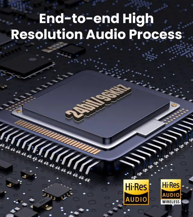 Alt view image 5 of 5 - Edifier ES300 Tabletop Wireless Speaker, Hi-Res Audio Bluetooth 5.3 & 12H Long Playtime, Crystal Clear Sound Multiple Connectivity for Home Office Outdoor Desktop - Black