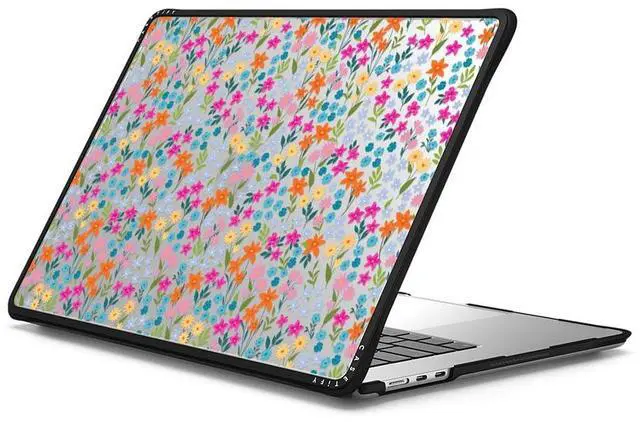 Alt view image 2 of 3 - CASETiFY Impact MacBook Air 15" (M2-M4) Case [Cushioned Impact Corners/Scratch-Resistant/Anti-Slip Grip] - Petit Floral Transparent - Clear Black