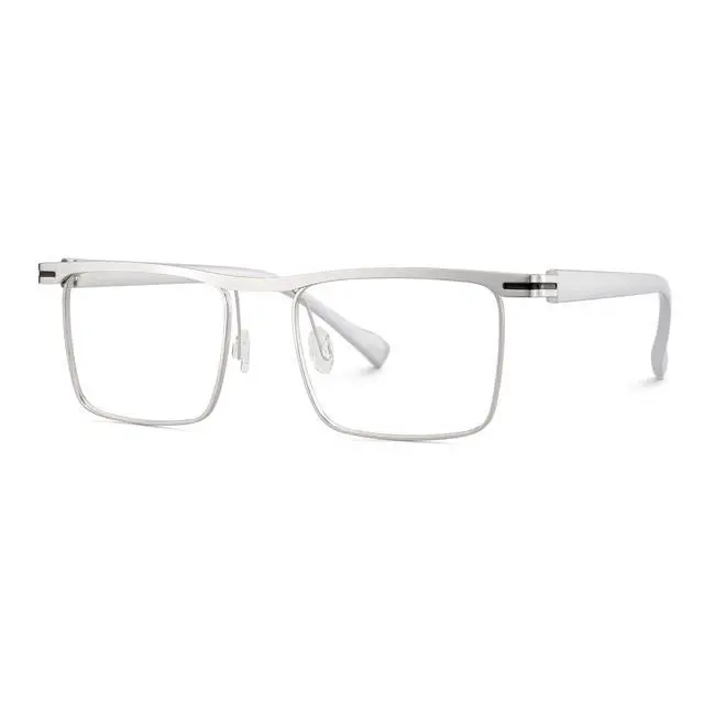 Alt view image 3 of 5 - Zeelool Metal Rectangular Blue Light Glasses for Women ZJGM680658-01B Sliver