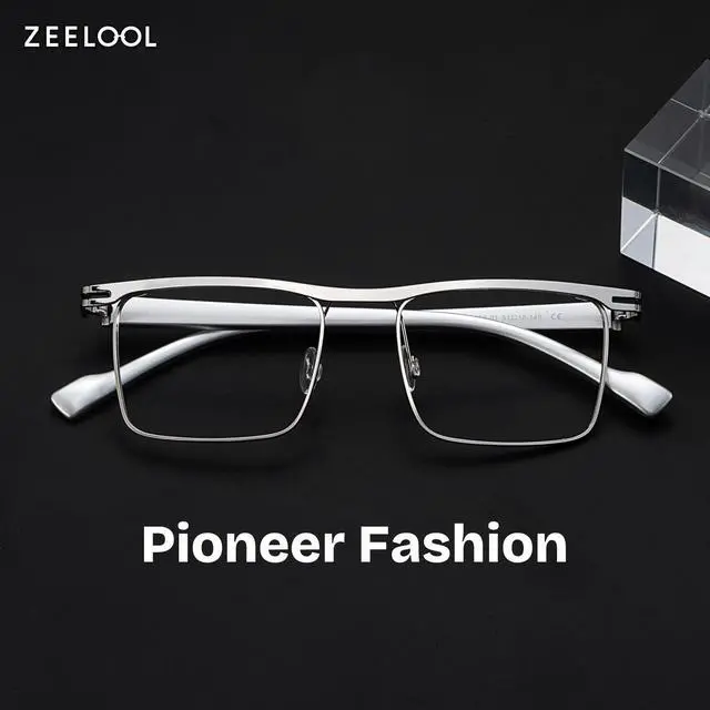 Alt view image 2 of 5 - Zeelool Metal Rectangular Blue Light Glasses for Women ZJGM680658-01B Sliver