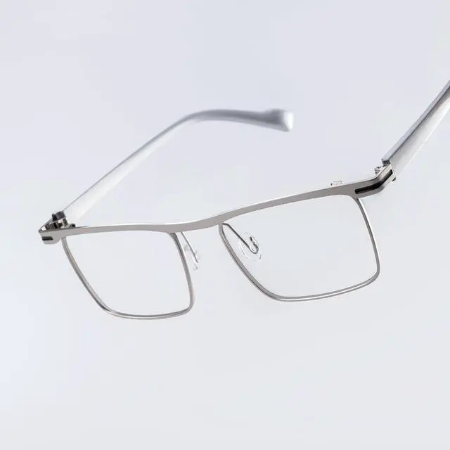 Alt view image 4 of 5 - Zeelool Metal Rectangular Blue Light Glasses for Women ZJGM680658-01B Sliver