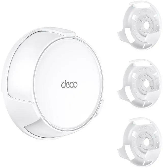 Main image of Deco Mesh Wall Mount Kit for Deco BE23/ BE25/ BE3600/ BE5000 Mesh WiFi 7 System, Space-Saving Bracket with Hidden Cable Management, Secure & Stylish Design for Home and Office (White, 3 Pack)