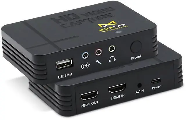Main image of MuxLab Video Capture Recorder Device | HDMI to USB Recorder | Capture Video 1080P 60FPS | Save 1080P 30FPS | for PC, Game Consoles, TV Set Top Boxes | No Driver Required | Portable Game Recorder