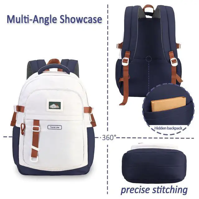 Alt view image 3 of 5 - Amor gift School Backpack for Men Teen Girls Aesthetic Laptop Student Bookbag for Middle High School and College