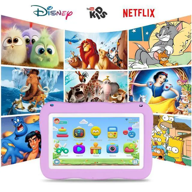Alt view image 4 of 5 - Kids Tablet 32GB Tablet for Kids 3-7 with Lots of Offline Content, Toddler Tablets 7 inch Kids Software Installed with Protective Case WiFi, Parental Control, Tablets for Toddlers Children Ages 3-12