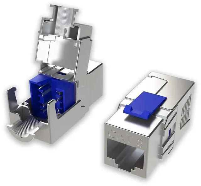 Main image of LINKUP - [GHMT & DSX8000 Certified] Cat8 Ethernet Cable Connector (12-Pack) RJ45 Metal Tool Free Easy Termination Keystone Jack |for 2000MHz 2GHz 40G Double Shielded Solid LAN Cable 22AWG-24AWG