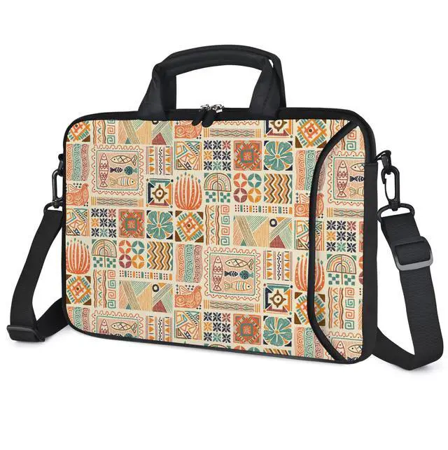 Alt view image 2 of 5 - RICHEN 17 inch Laptop Shoulder Bag Carrying Case with Handle Fits 15.6/16/17/17.3/17.4 inch Laptop Notebook (Geometric Drawing, 16-17.3 inch)