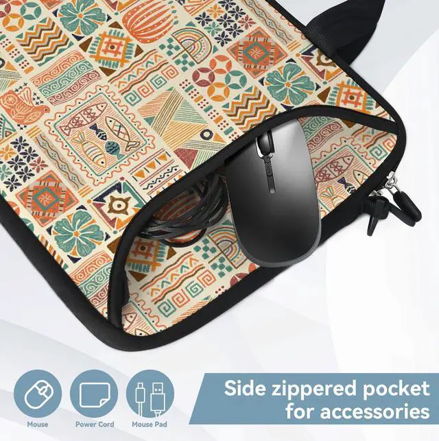 Alt view image 4 of 5 - RICHEN 17 inch Laptop Shoulder Bag Carrying Case with Handle Fits 15.6/16/17/17.3/17.4 inch Laptop Notebook (Geometric Drawing, 16-17.3 inch)