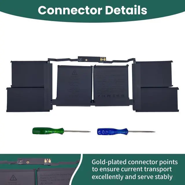 Alt view image 3 of 5 - NBULBL A2113 A2141 Battery Replacement for MacBook Pro 16 Inch A2141 Retina Series (Year 2019 2020) (EMC 3347, MVVL2 MVVL2LL/A MVVM2 MVVM2LL/A MVVJ2 MVVJ2LL/A MVVK2 MVVK2LL/A [11.36V 99.8Wh]
