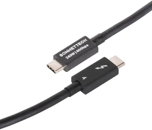 Main image of Sonnet Thunderbolt 4 Cable 1.6ft / 0.5m - Intel Certified, 40Gbps, 240W Charging, 8K Video, Compatible with Thunderbolt 3, Thunderbolt 4, USB4 and USB-C Devices