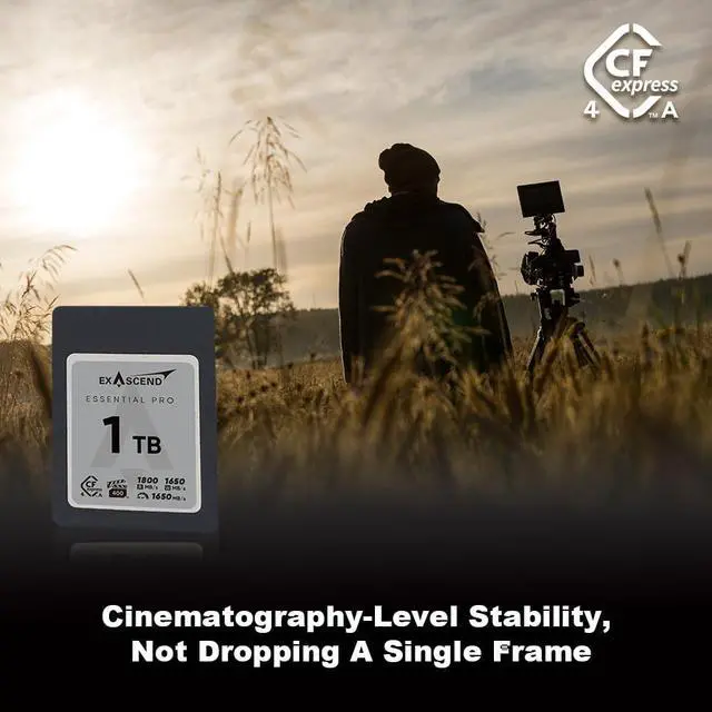 Alt view image 4 of 5 - Exascend Essential Pro CFexpress 4.0 Type A Card 256 GB, Rated VPG400, Sustained Read 1650 MB/s (1, TB), EXPC4EA001TB