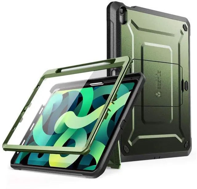 Main image of SUPCASE Unicorn Beetle Pro Series Case Designed for iPad Air 4 (2020) 10.9 Inch, with Pencil Holder & Built-in Screen Protector Full-Body Rugged Heavy Duty Case (Green)