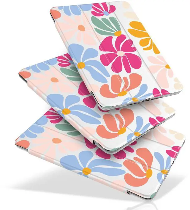 Main image of MecBevia Case for iPad 10.2 Inch 9th Generation 2021 / 8th Gen 2020 / 7th Gen 2019, Slim iPad 10.2 Case Cover with Hard PC Back, Auto Wake/Sleep, ColorfulFlowers