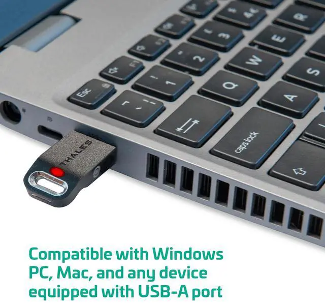Alt view image 5 of 5 - Thales - SafeNet eToken Fusion - Phishing-Resistant FIDO2 Certified Security Key for Digital Certificates or Web Apps & Desktop Authentication - USB-A, Pack of 10