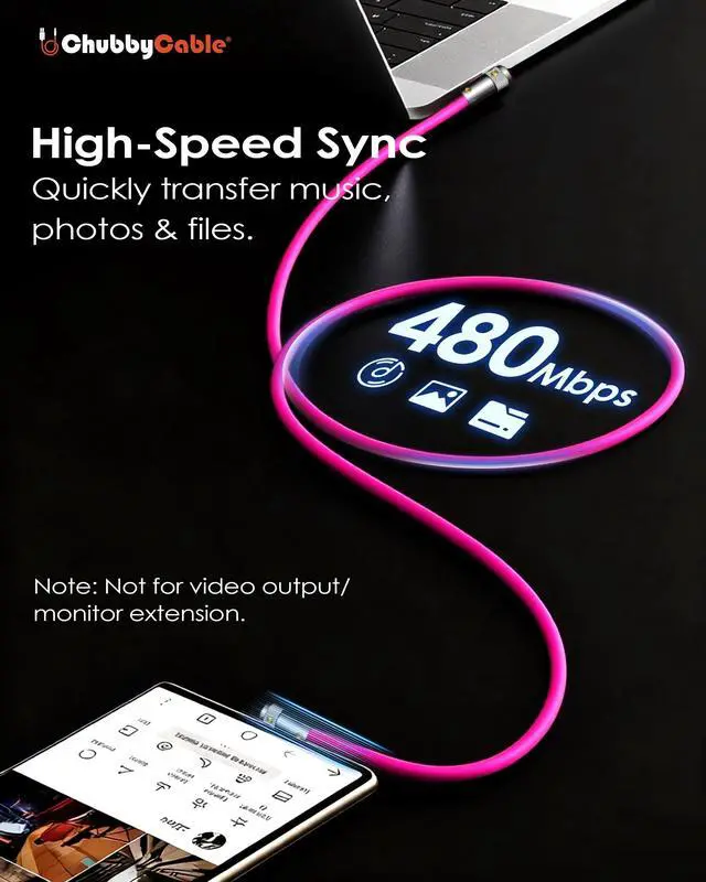 Alt view image 4 of 5 - chubbycable FlexElbow 90 Degree 240W Fast Charging Cable Right Angle USB C Cable Silicone Charging Cord Compatible with iPhone 17-15 Series iPad, White, Double Elbow Type C to Type C, 1.64FT