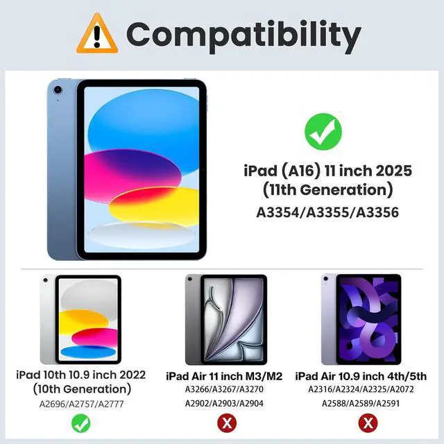 Alt view image 2 of 5 - ZKTUYU for iPad 11th 10th Generation Case with Keyboard, 7-Colors Backlit, Folio Cover with Pencil Holder, Multi-Touch Trackpad, Detachable Keyboard for iPad (A16) 11/10.9-inch 2025/2022 (Cream White)