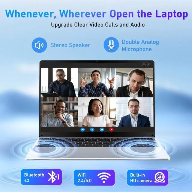 Alt view image 4 of 5 - MITUNTUN 16 Inch Gaming Laptop Computer, 2025 Window 11 Pro Lap Top 16GB DDR4 RAM 1TB SSD, Processor N95(Up to 3.4GHz), 1200p FHD IPS Display, Office 365, Backlit Keyboard, 6000mAh, Portatil