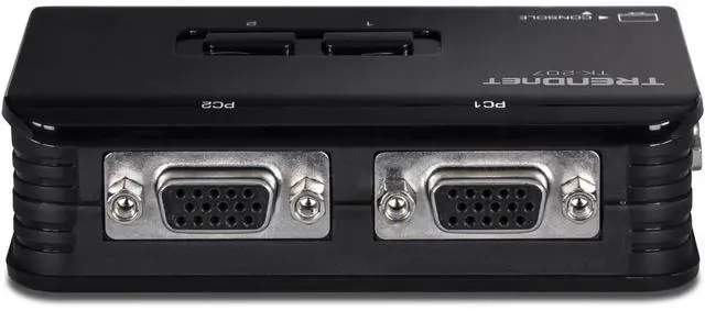 Alt view image 5 of 5 - TRENDnet 2-Port USB KVM Switch, TK-207K, Control Two Computers with One Set of Console Controls, 2048 x 1536 Resolution, 60Hz Refresh Rate, All Required Cabling Included