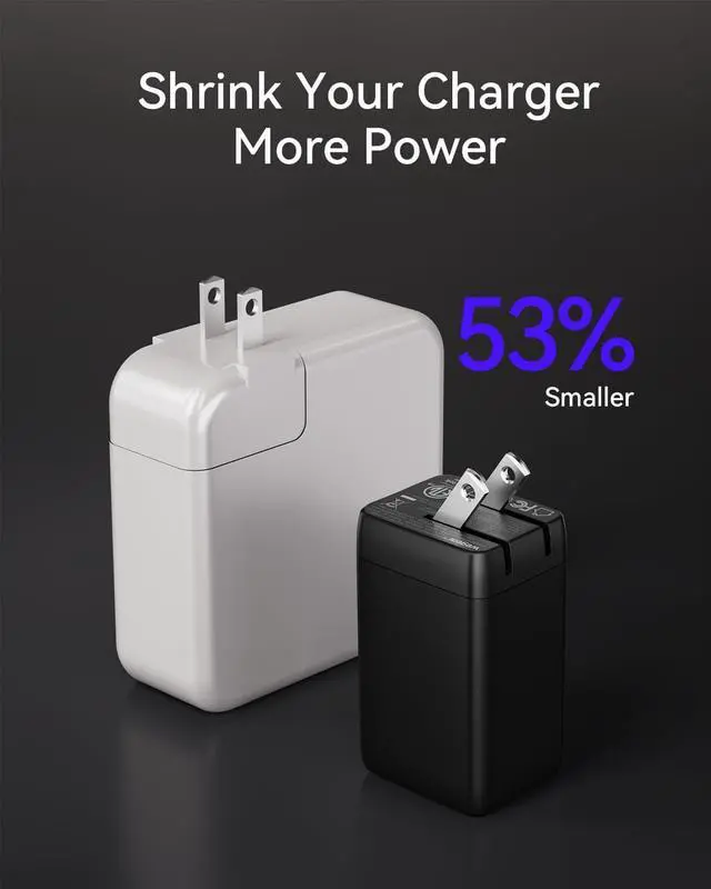 Alt view image 3 of 5 - wegear USB C Charger, 67W 3-Port GaN Fast Compact Foldable for MacBook Pro/Air, Pixelbook, iPad Pro, iPhone 16/15/Pro, Galaxy S25/S24, Note20, Pixel, Apple Watch