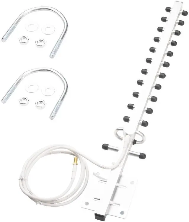 Main image of BOOBRIE Dual Band Yagi WiFI Antenna 2.4G/5.8G 8dBi Outdoor Directional Antenna High Gain RP-SMA Female Connector 4.92Ft RG58 Cable 13 Unit WIFi Yagi Antenna for Router Network Card WiFi Signal Booster